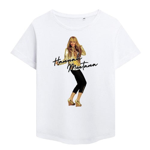 Front - Hannah Montana Womens/Ladies Hannah Montana Pose Fashion T-Shirt