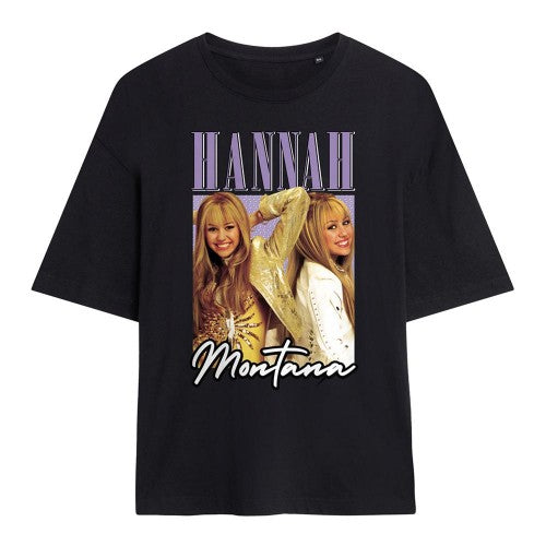 Front - Hannah Montana Womens/Ladies Hannah Montana Montage Oversized T-Shirt