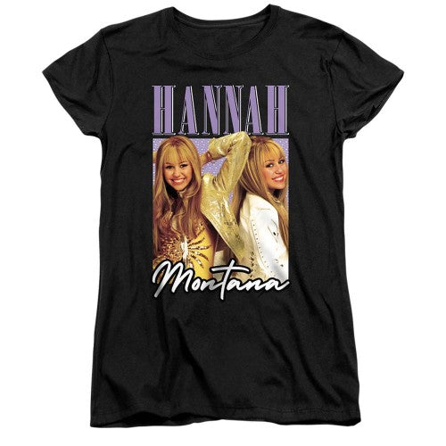 Front - Hannah Montana Womens/Ladies Hannah Montana Montage T-Shirt
