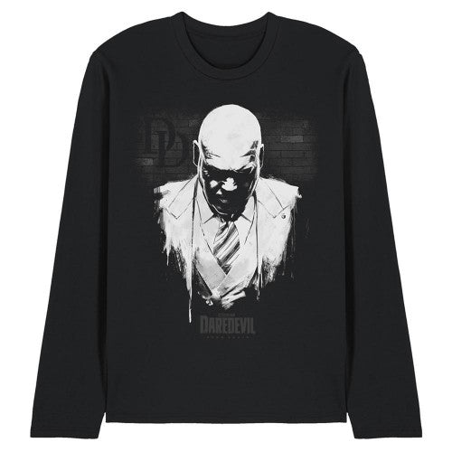 Front - Daredevil Unisex Adult Fisk Kingpin Paint Long-Sleeved T-Shirt