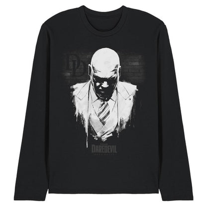 Front - Daredevil Unisex Adult Fisk Kingpin Paint Long-Sleeved T-Shirt