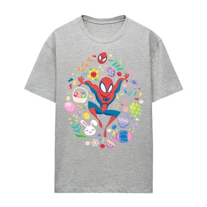 Front - Spider-Man Womens/Ladies Spider-Man Circle Easter T-Shirt