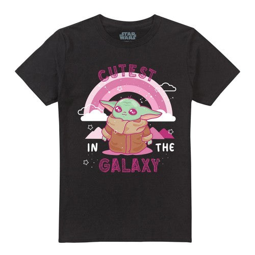 Front - Star Wars Unisex Adult Cutest In The Galaxy Grogu Star Wars Ringspun Cotton T-Shirt
