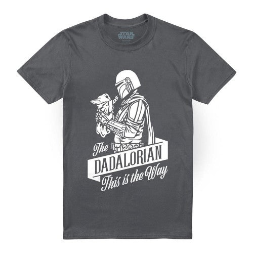 Front - Star Wars Mens Dadalorian Ringspun Cotton Fathers Day T-Shirt