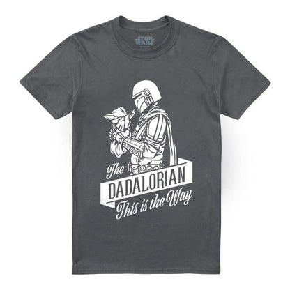 Front - Star Wars Mens Dadalorian Ringspun Cotton Fathers Day T-Shirt