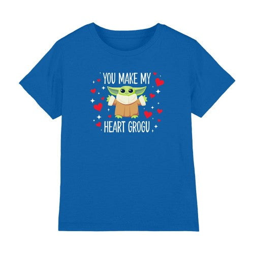 Front - Star Wars Childrens/Kids You Make My Heart Grogu T-Shirt