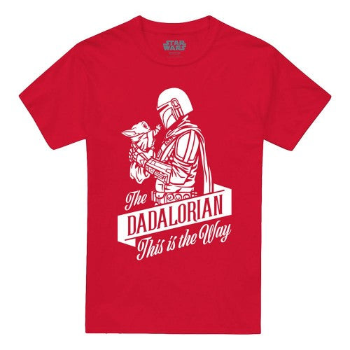 Front - Star Wars Unisex Adult Dadalorian Ringspun Cotton T-Shirt