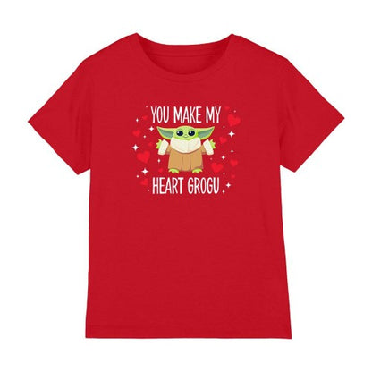 Front - Star Wars Childrens/Kids You Make My Heart Grogu T-Shirt