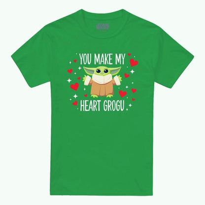 Front - Star Wars Unisex Adult Grogu Ringspun Cotton T-Shirt