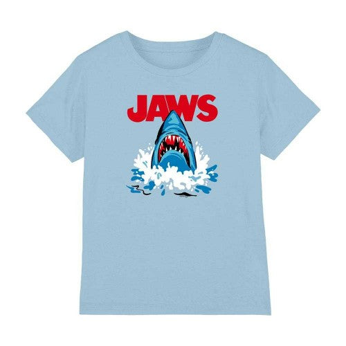 Front - Jaws Childrens/Kids Cartoon 50th T-Shirt