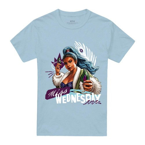 Front - One Piece Unisex Adult Miss Wednesday Doodle T-Shirt