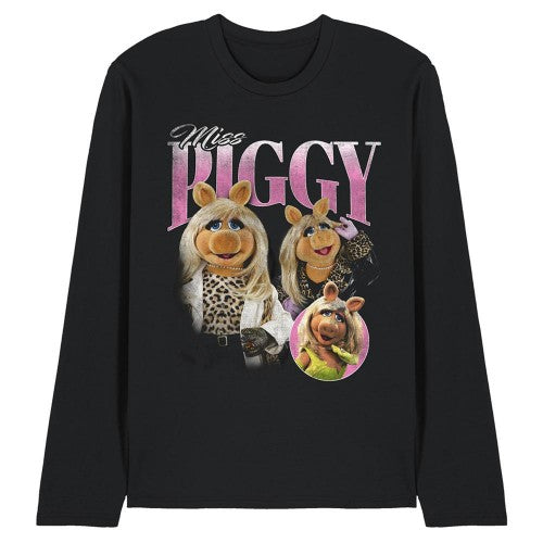 Front - The Muppets Unisex Adult Miss Piggy Homage Long-Sleeved T-Shirt