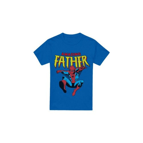 Front - Spider-Man Mens Amazing Dad Fathers Day T-Shirt