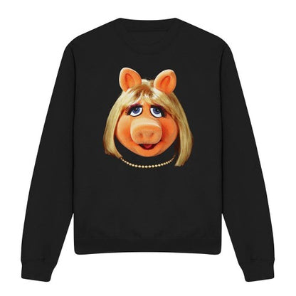 Front - The Muppets Unisex Adult Miss Piggy Face Sweatshirt