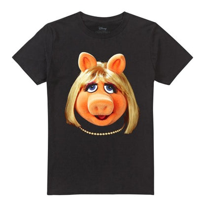 Front - The Muppets Unisex Adult Miss Piggy Face T-Shirt