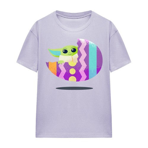 Front - Star Wars Womens/Ladies Ride Grogu Easter Egg T-Shirt