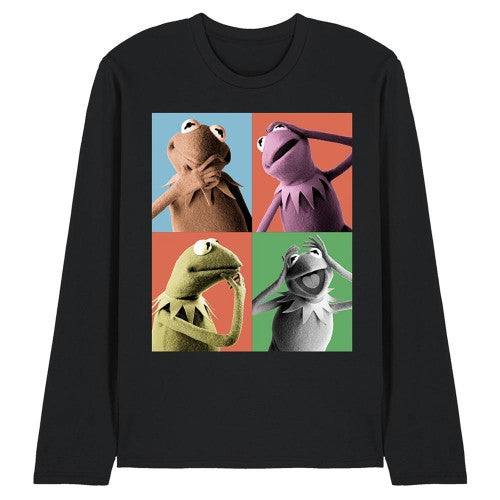 Front - The Muppets Unisex Adult Kermit Long-Sleeved T-Shirt