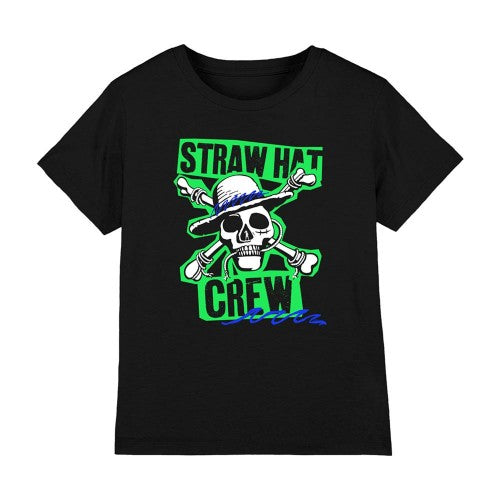 Front - One Piece Childrens/Kids Straw Hat Crew Scrapbook T-Shirt