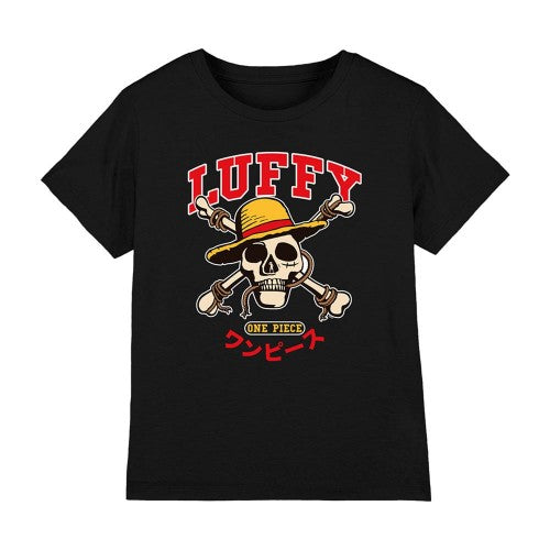 Front - One Piece Childrens/Kids Luffy Skull T-Shirt
