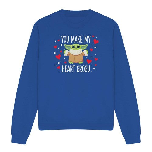 Front - Star Wars: The Mandalorian Unisex Adult You Make My Heart Grogu Sweatshirt