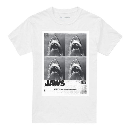 Front - Jaws Unisex Adult 1975 Copier Ringspun Cotton T-Shirt