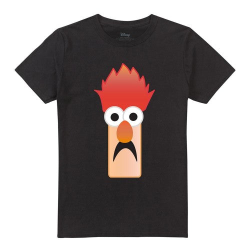 Front - The Muppets Unisex Adult Beaker Face Ringspun Cotton T-Shirt