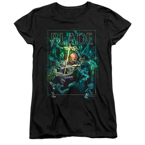 Front - Blade Womens/Ladies Surrounded Ringspun Cotton Fitted T-Shirt
