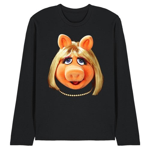 Front - The Muppets Unisex Adult Miss Piggy Face T-Shirt