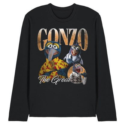 Front - The Muppets Unisex Adult Gonzo Homage Long-Sleeved T-Shirt