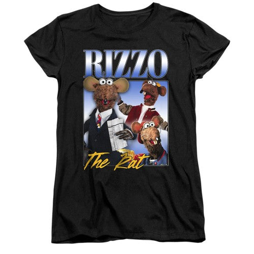 Front - The Muppets Womens/Ladies Rizzo Homage Ringspun Cotton Fitted T-Shirt