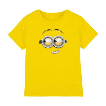Front - Minions Childrens/Kids Face Ringspun Cotton Breathable T-Shirt