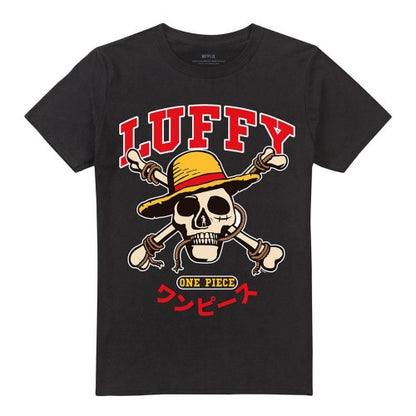 Front - One Piece Unisex Adult Luffy Skull T-Shirt