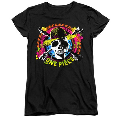 Front - One Piece Womens/Ladies Jolly Roger Tropical Ringspun Cotton T-Shirt