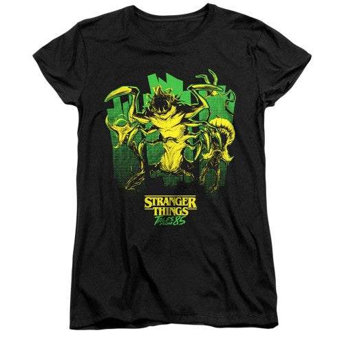 Front - Stranger Things: Tales from '85 Womens/Ladies Monster Plants Fitted T-Shirt