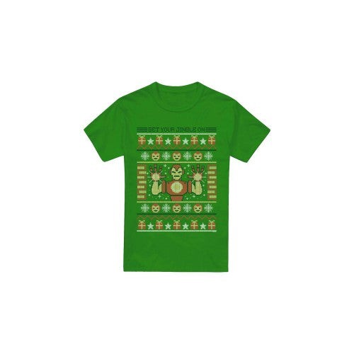 Front - Iron Man Mens Christmas Sweater T-Shirt