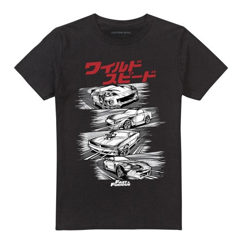 Front - Fast & Furious Unisex Adult Street Racers Ringspun Cotton T-Shirt