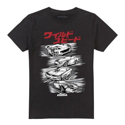Front - Fast & Furious Unisex Adult Street Racers Ringspun Cotton T-Shirt
