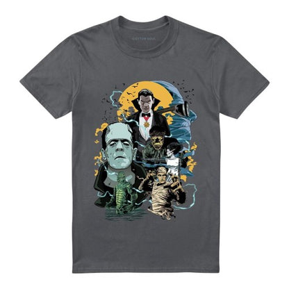 Front - Universal Monsters Unisex Adult Monster Mash Ringspun Cotton Midweight T-Shirt