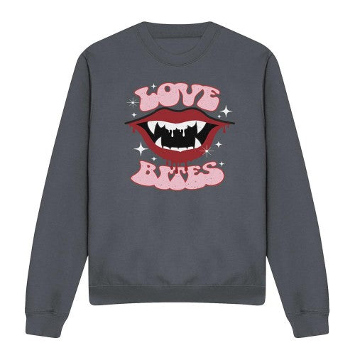 Front - Universal Monsters Unisex Adult Love Bites Dracula Valentine`s Day Sweatshirt