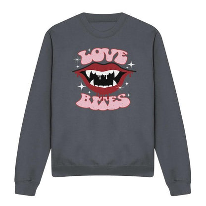 Front - Universal Monsters Unisex Adult Love Bites Dracula Valentine`s Day Sweatshirt