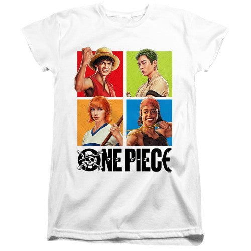 Front - One Piece Womens/Ladies Map Fitted T-Shirt