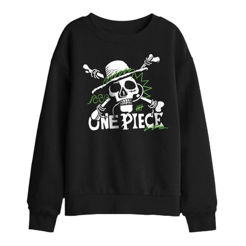 Front - One Piece Childrens/Kids Jolly Roger Logo Sweatshirt