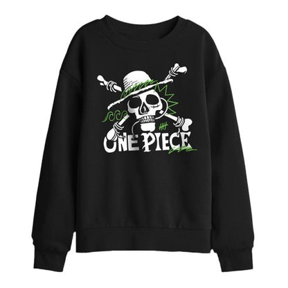 Front - One Piece Childrens/Kids Jolly Roger Logo Sweatshirt