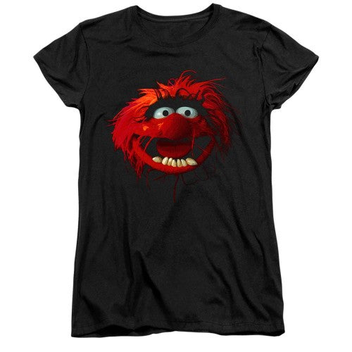 Front - The Muppets Womens/Ladies Animal Drummer Fitted T-Shirt