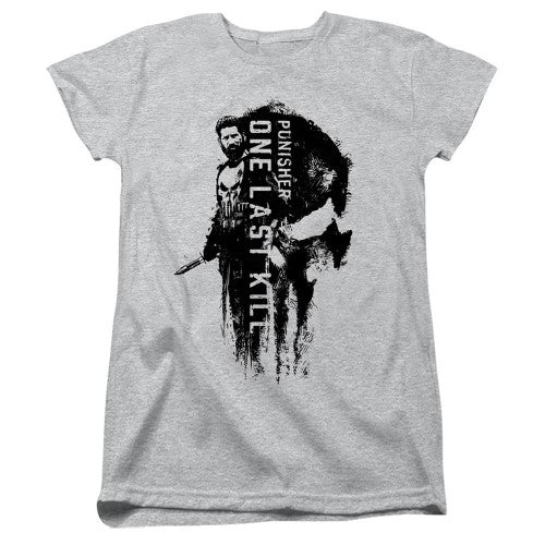 Front - The Punisher: One Last Kill Womens/Ladies Frank Castle Fitted T-Shirt