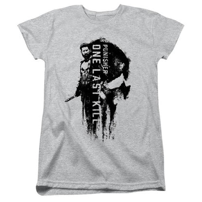 Front - The Punisher: One Last Kill Womens/Ladies Frank Castle Fitted T-Shirt