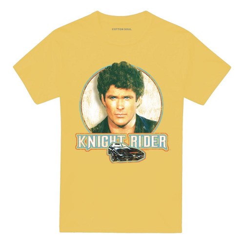 Front - Knight Rider Unisex Adult Hasselhoff Ringspun Cotton T-Shirt
