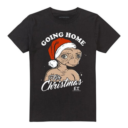 Front - E.T Unisex Adult Home For Christmas Ringspun Cotton T-Shirt