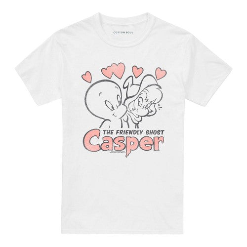 Front - Casper The Friendly Ghost Unisex Adult Love Ringspun Cotton T-Shirt