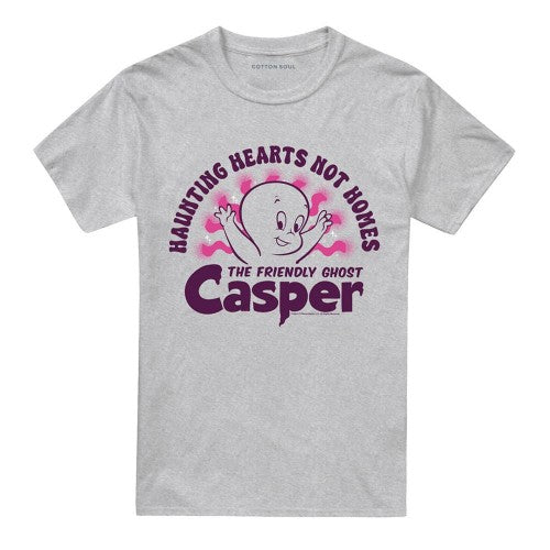 Front - Casper Unisex Adult Haunting Hearts T-Shirt